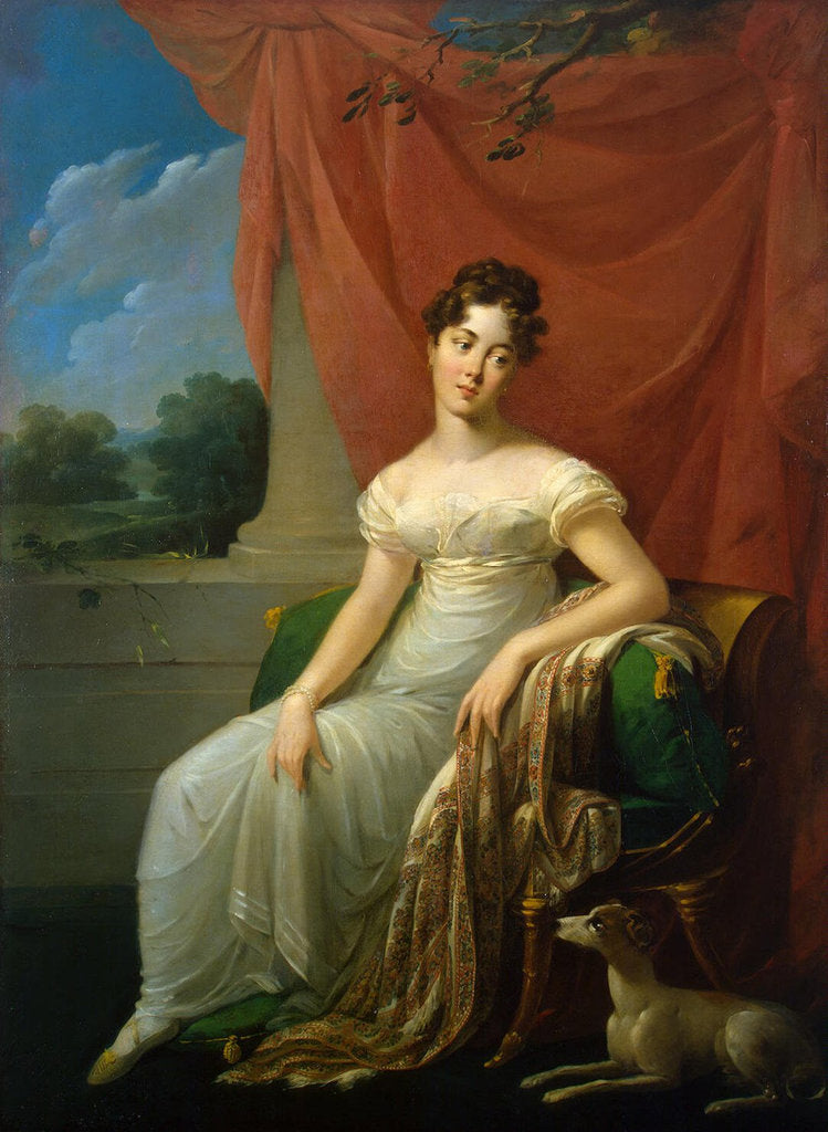 Detail of Portrait of Sofia Apraxina, 1818 by Henri-Françoiss Riesener