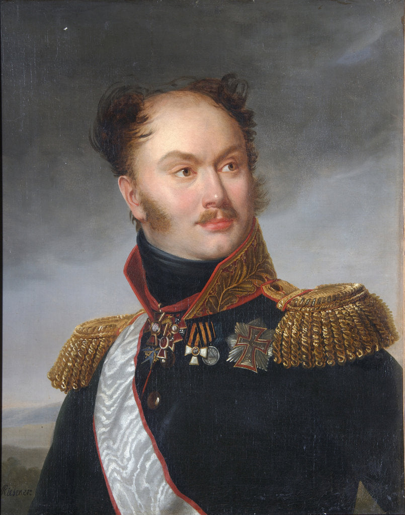Detail of Portrait of Count Mikhail Fyodorovich Orlov, ca 1818 by Henri-Françoiss Riesener