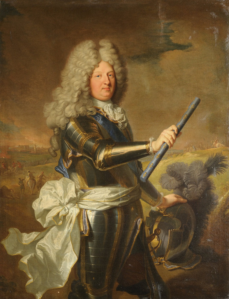 Detail of Louis de France, Dauphin, known as the Grand Dauphin, 1688 by Hyacinthe François Honoré Rigaud
