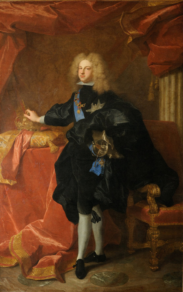 Detail of Philip V, King of Spain, 1701 by Hyacinthe François Honoré Rigaud