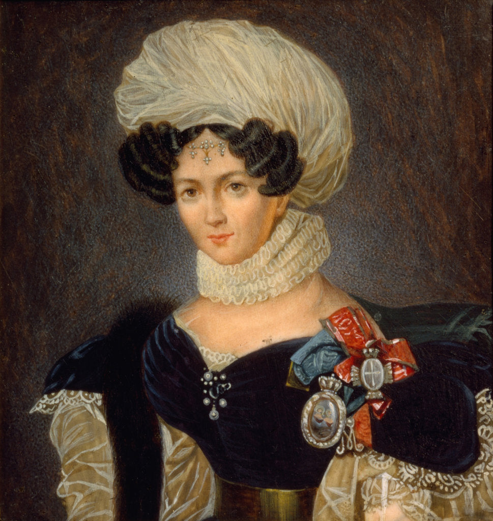 Detail of Portrait of Princess Tatyana Vasilyevna Golitsyna, 1830s by François Nicolas Riss