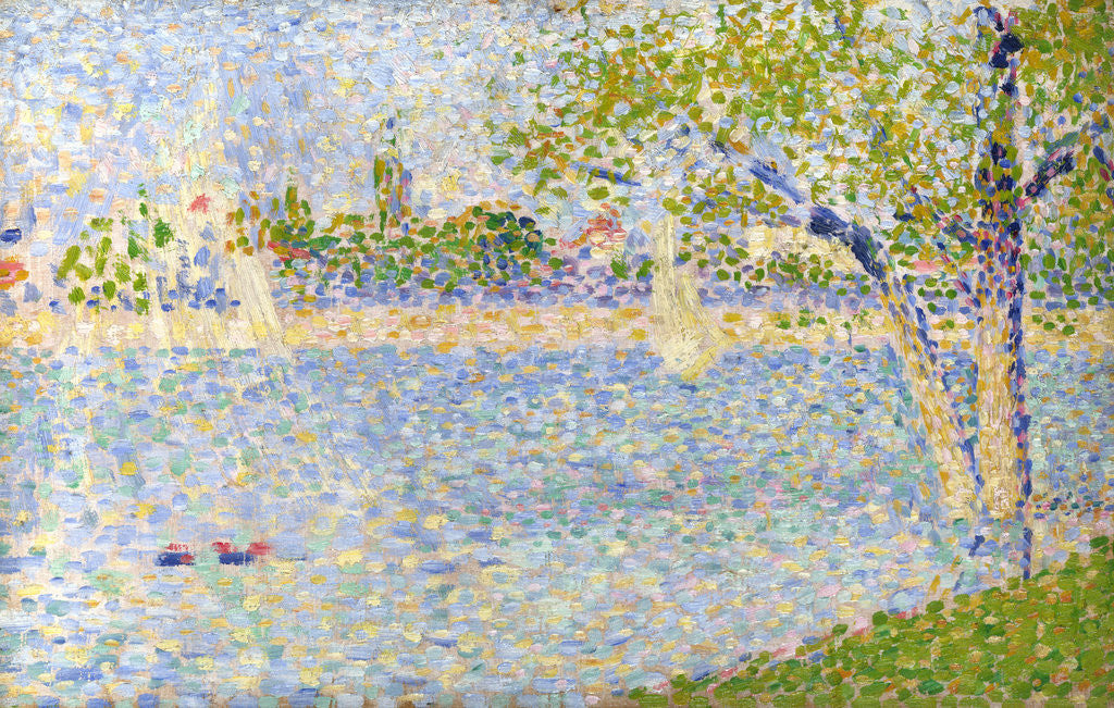 Detail of The Seine seen from La Grande Jatte by George Pierre Seurat