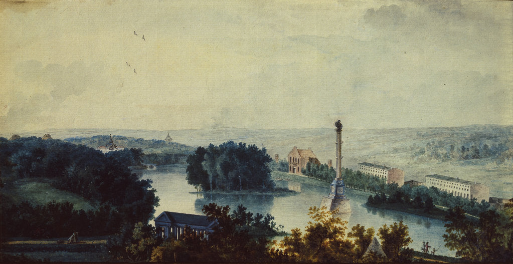 Detail of Tsarskoye Selo. The Chesme Column, 1780s by Jean Balthazard de la Traverse