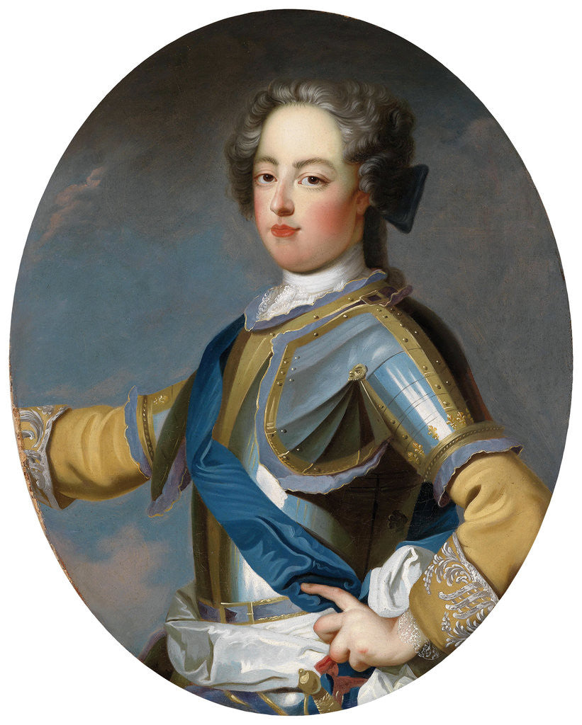 Detail of Portrait of the King Louis XV (1710-1774) by Jean Baptiste Van Loo