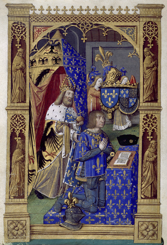 Detail of Louis XII of France (Book of Hours of Charles VIII, King of France), Between 1494 and 1496 by Antoine Verard
