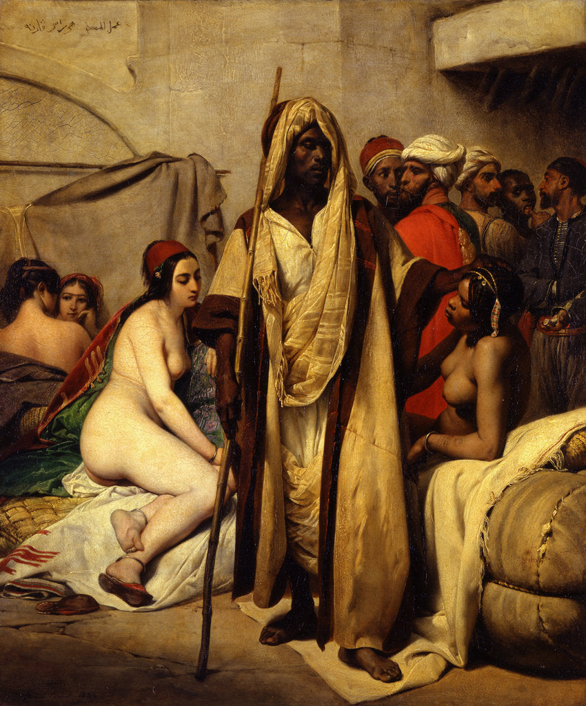 Detail of The Slave Market, 1836 by Horace Vernet