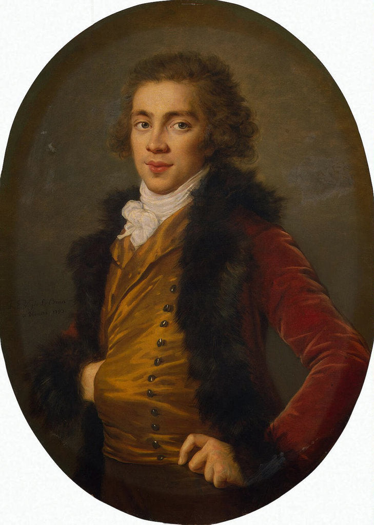 Detail of Portrait of Prince Grigory Alexandrovich Stroganov, 1793 by Marie Louise Elisabeth Vigée-Lebrun