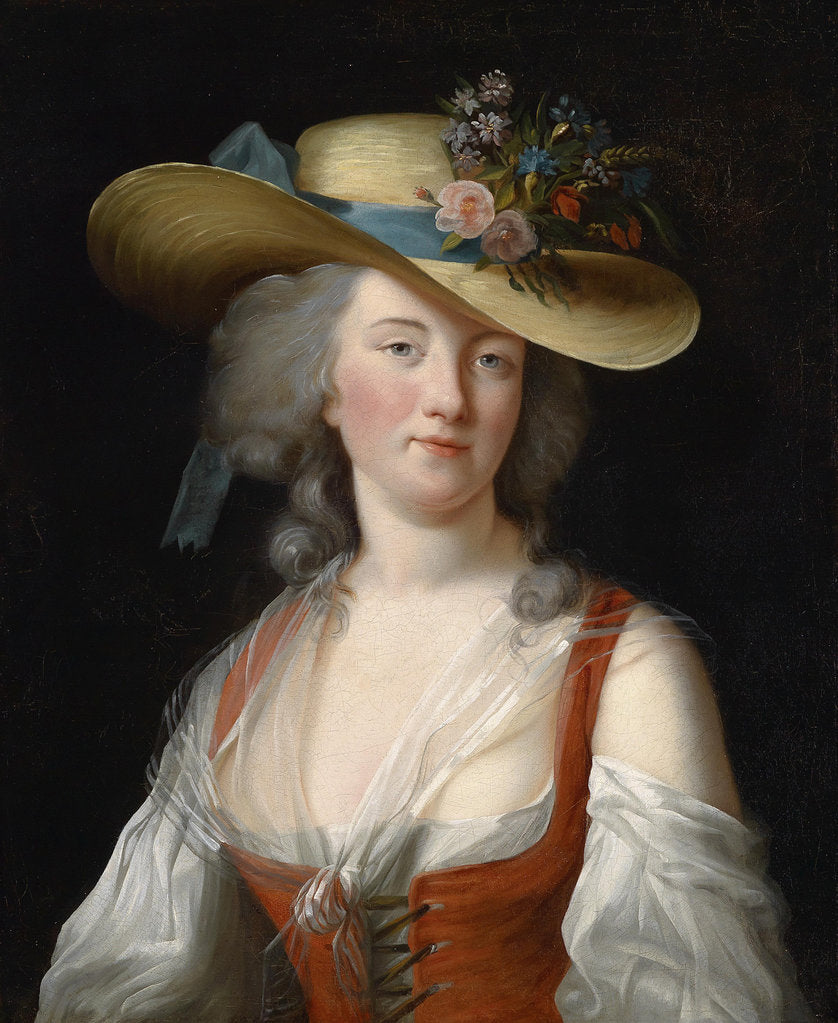 Detail of Portrait of Anne Catherine Le Preudhomme de Chatenoy, Comtesse de Verdun, as fine gardener, c. 1780 by Marie Louise Elisabeth Vigée-Lebrun