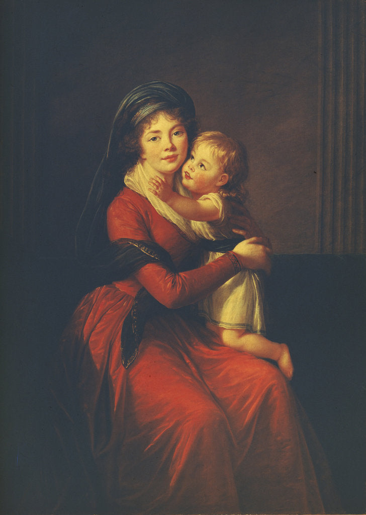 Detail of Portrait of Princess Alexandra Golitsyna with her son Pyotr, 1794 by Marie Louise Elisabeth Vigée-Lebrun