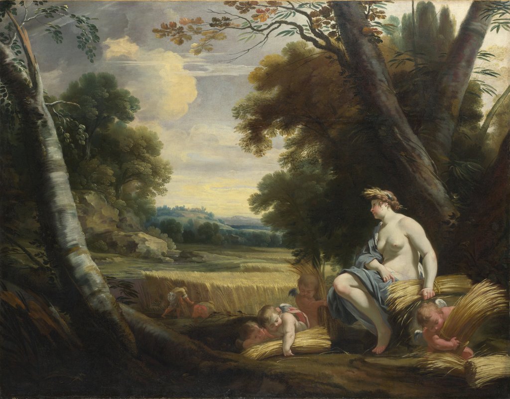 Detail of Ceres and Harvesting Cupids, c. 1635 by Simon Vouet