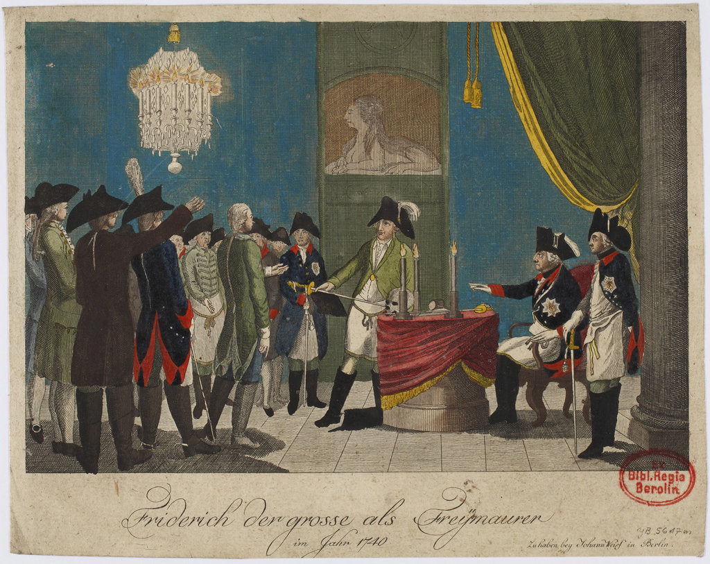 Detail of Frederick the Great as Freemason in 1740 by Anonymous
