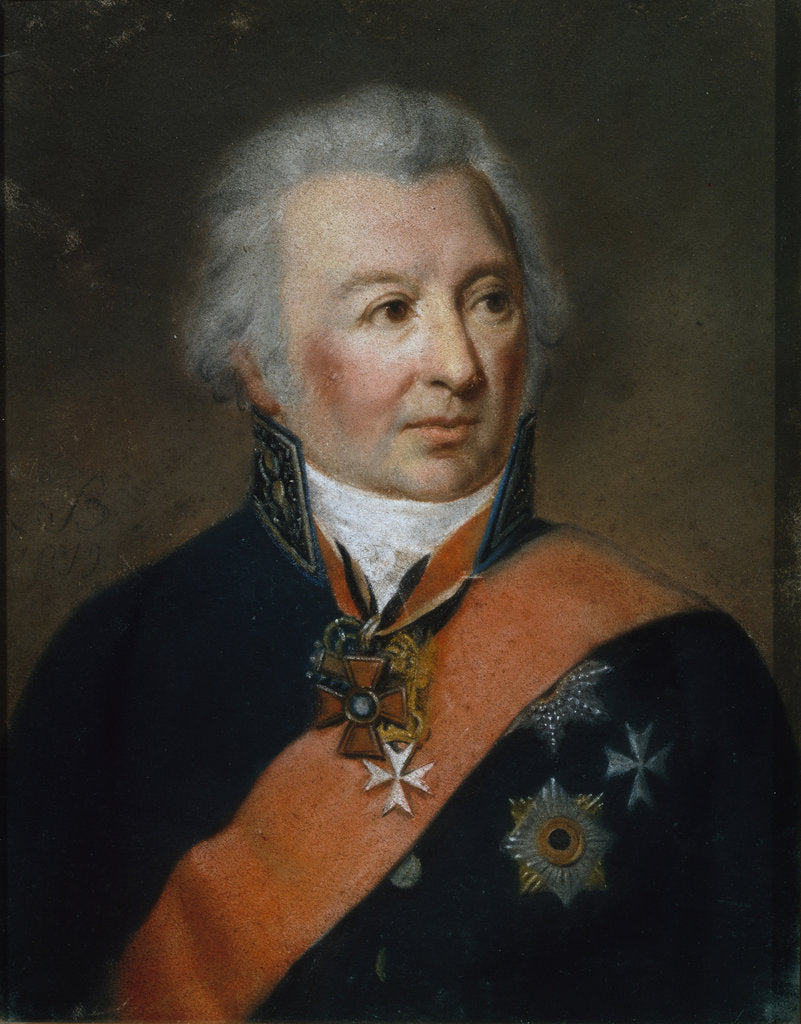 Detail of Portrait of Alexander Alexandrovich Sablukov, 1819 by Karl Wilhelm Bardou