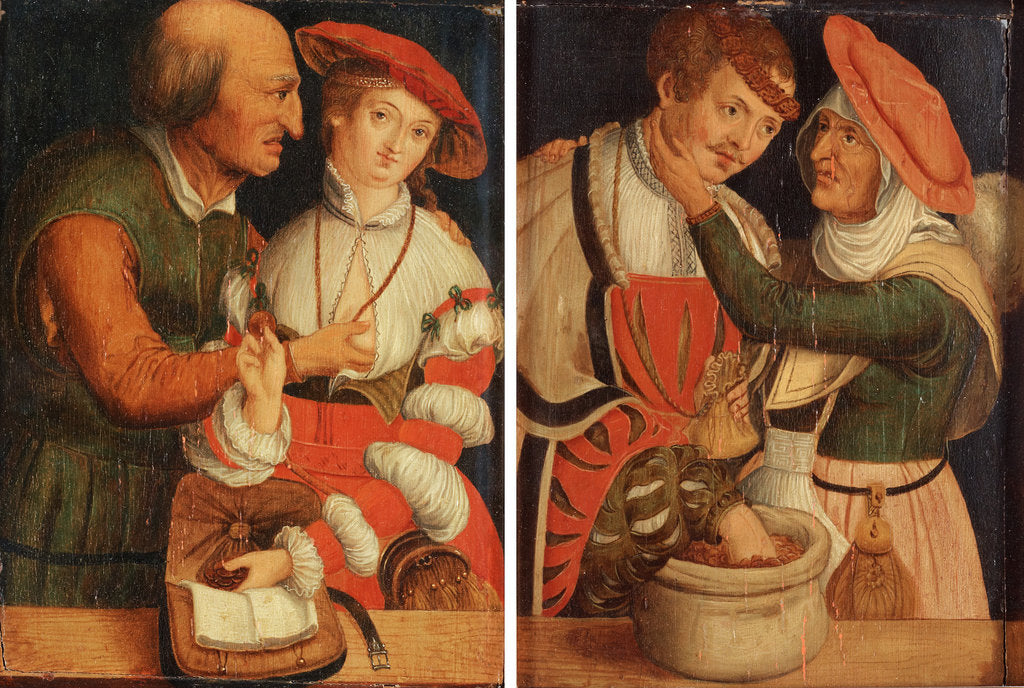 Detail of The Unequal Couples by Lucas Cranach the Elder