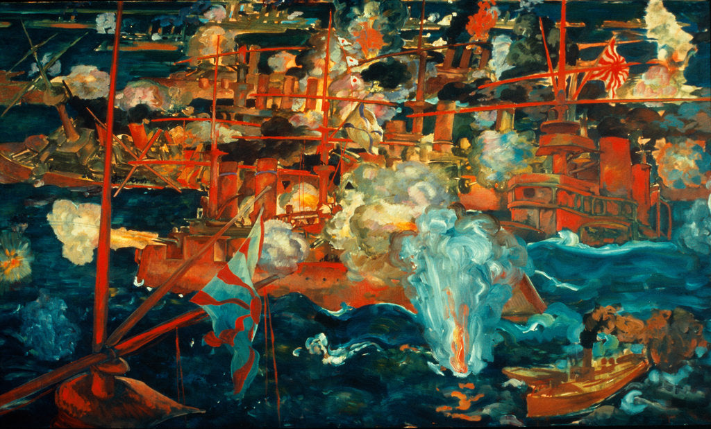 Detail of Russo-Japanese Sea Battle, c. 1918 by August Deusser