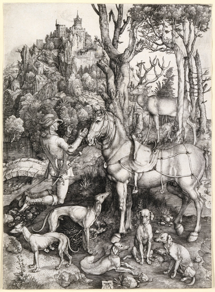 Detail of The Vision of Saint Eustace, c. 1501 by Albrecht Dürer