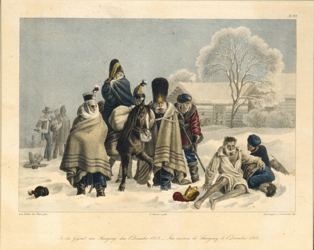 Detail of Near Smarhon on December 3, 1812, 1820s by Christian Wilhelm von Faber du Faur