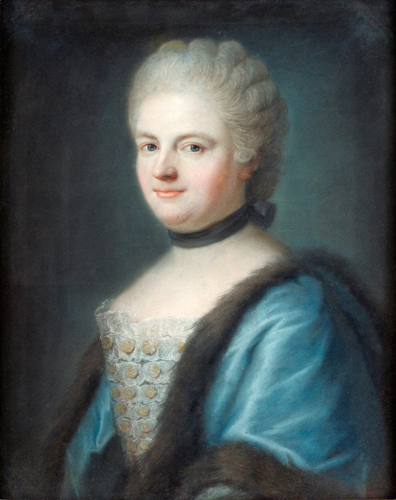 Detail of Portrait of Marie Leszczynska, Queen of France by Franz Bernhard Frey