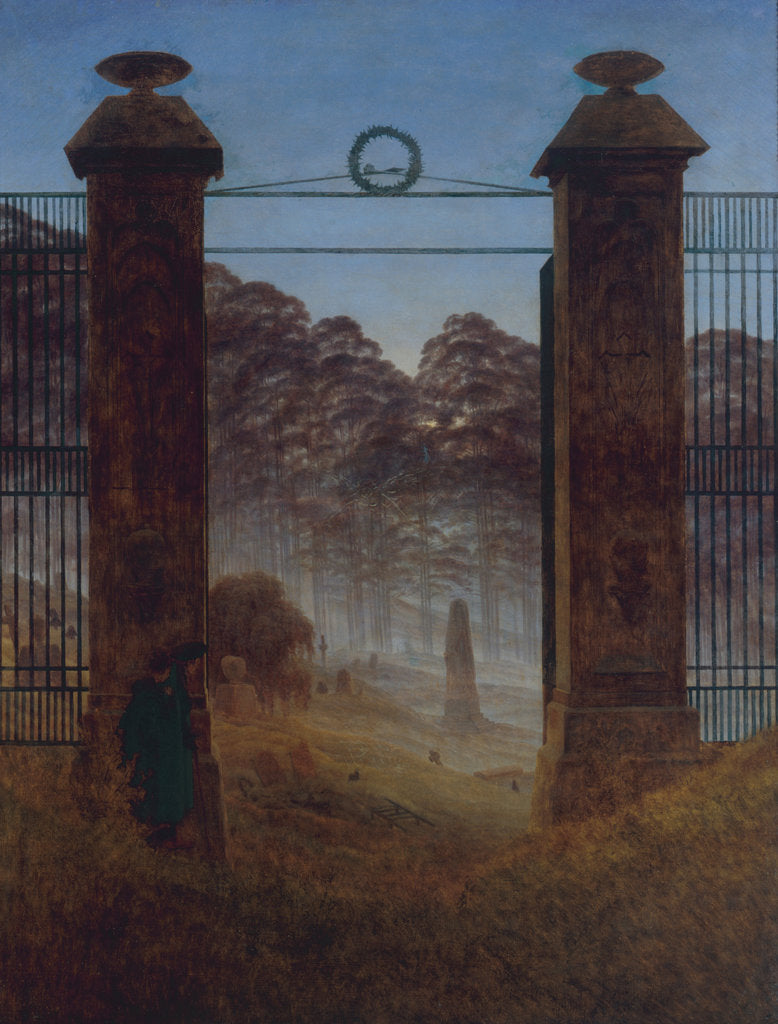 Detail of The Cemetery, ca 1825 by Caspar David Friedrich