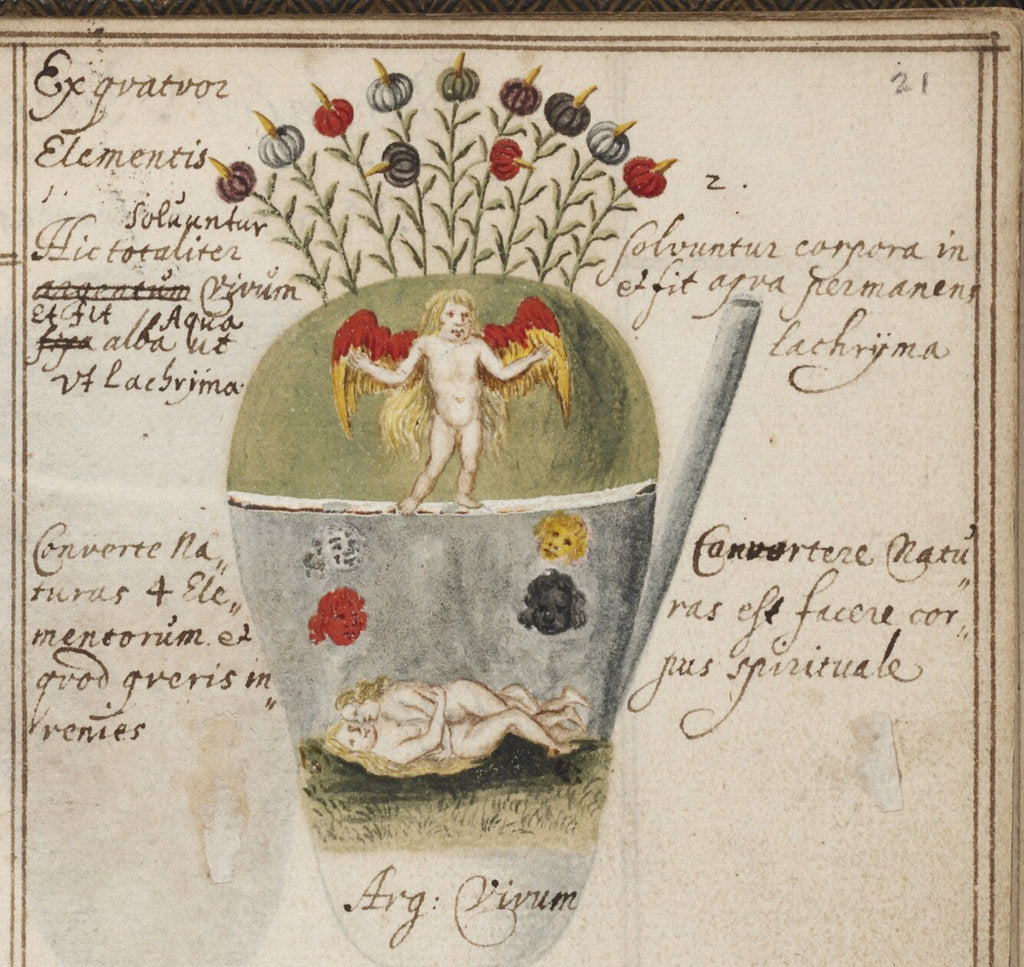 Detail of Alchemical notebook, c. 1620 by Johann Grasshoff