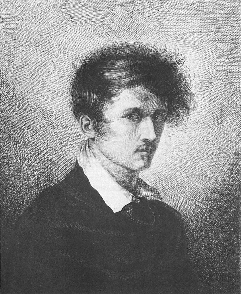 Detail of Self-portrait, 1813 by Ludwig Emil Grimm