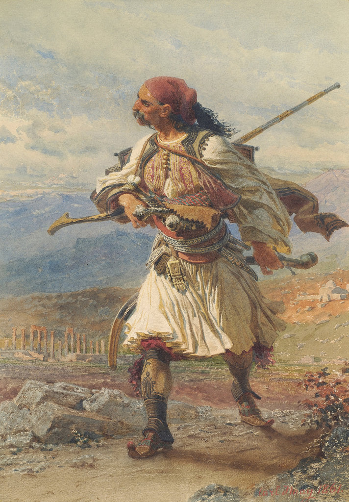 Detail of Greek Warrior, 1861 by Carl Haag