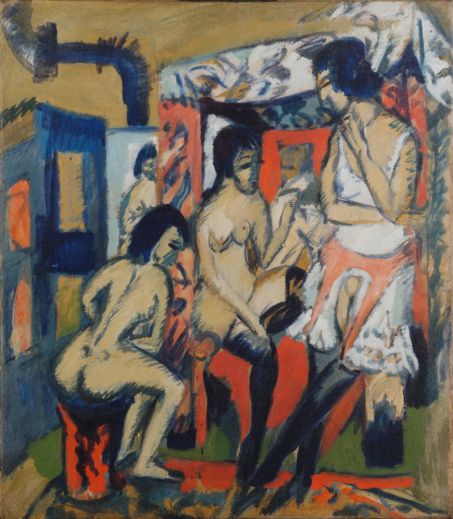 Detail of Nudes in Studio, 1912 by Ernst Ludwig Kirchner