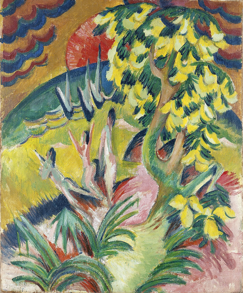 Detail of Curving Bay, c. 1914 by Ernst Ludwig Kirchner