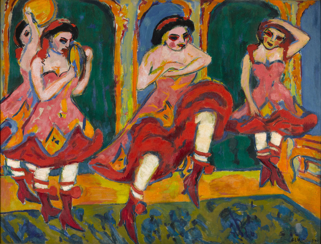 Detail of Czardas dancers, 1908-1920 by Ernst Ludwig Kirchner