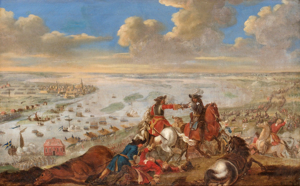 Detail of Charles XII is crossing the Düna 1701 by Johann Philip Lemke