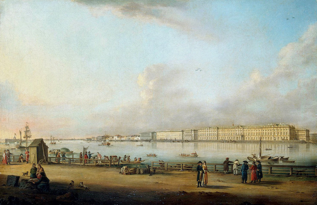 Detail of View of the Winter Palace of the Vasilyevsky Island, 1796 by Johann Georg von Mayr