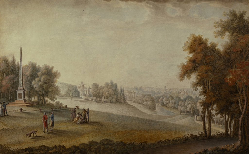 Detail of View of the Park in Tsarskoye Selo, 1793 by Ferdinand de Meys