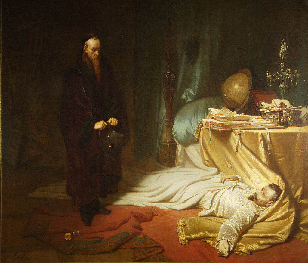 Detail of Seni at the Dead Body of Wallenstein, 1855 by Carl Theodor von Piloty