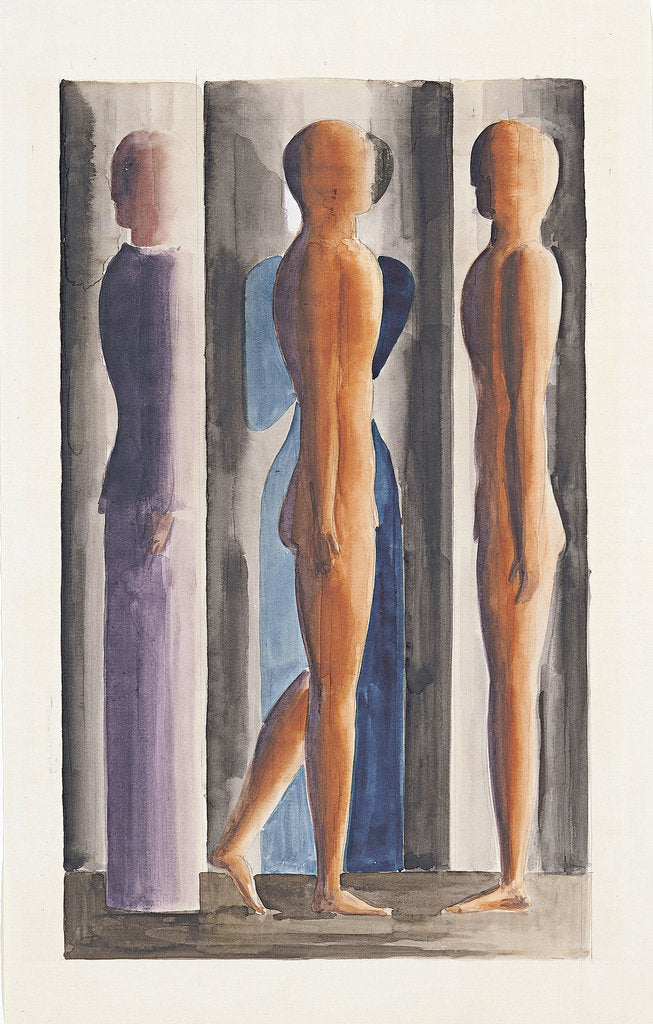 Detail of Formation. Tri-partition, 1926 by Oskar Schlemmer