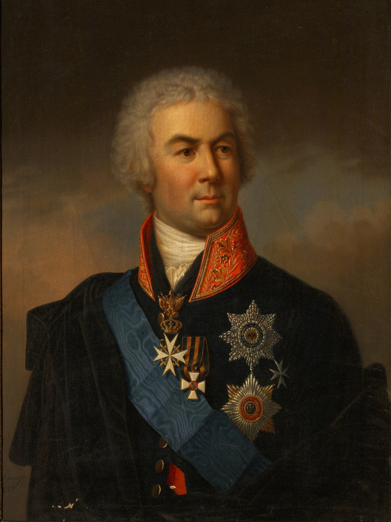 Detail of Portrait of Count Pyotr Zavadovsky (1739?1812), 1849 by Carl Schulz