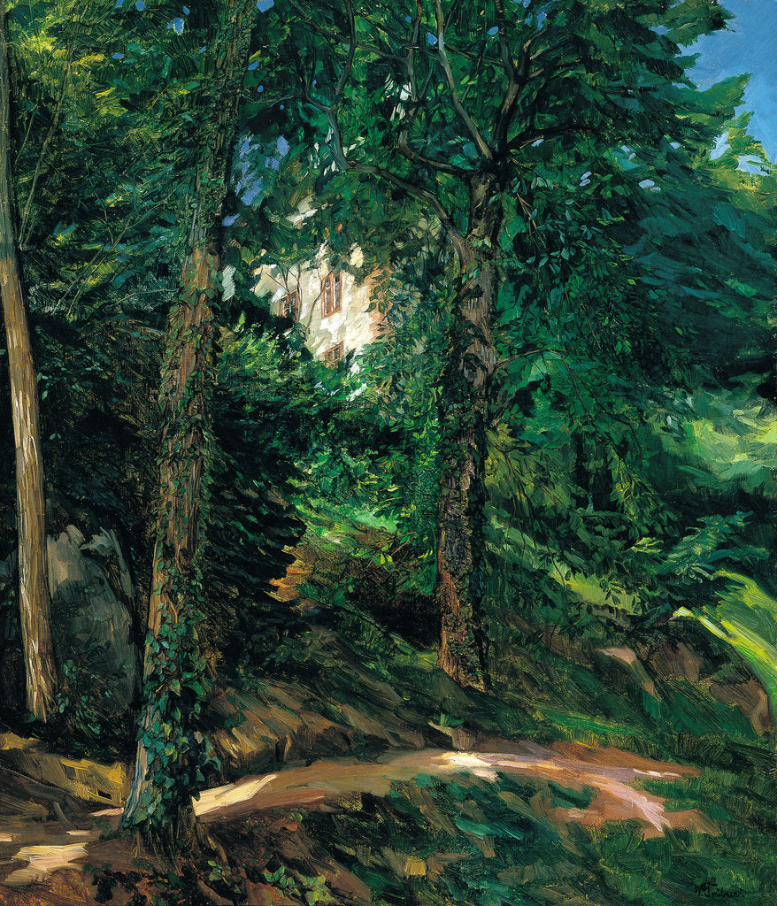 Detail of Castle Grounds in Lichtenberg in Odenwald, 1900 by Heinrich Wilhelm Trübner