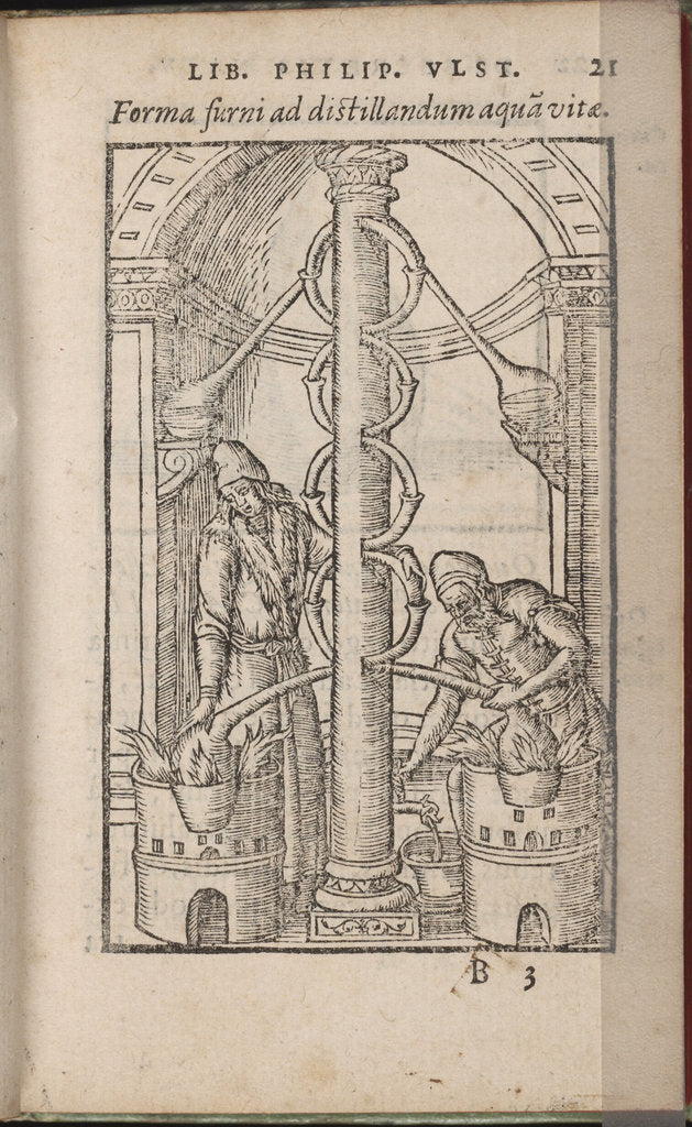 Detail of Alchemical apparatus by Philipus Ulstadius