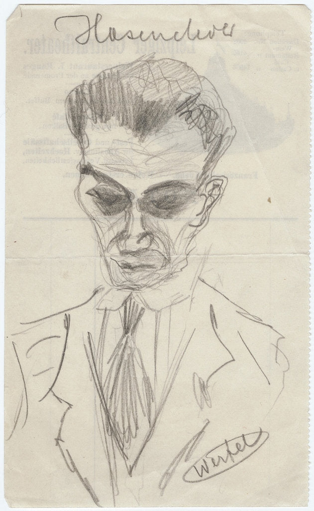 Detail of Portrait of Walter Hasenclever, Early 1930s by Franz Werfel