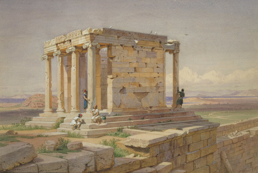 Detail of The Temple of Athena Nike. View from the North-East, 1877 by Carl Friedrich Heinrich Werner