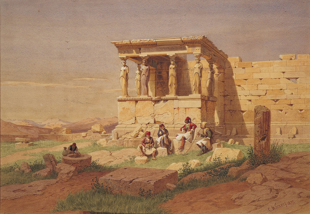 Detail of The Erechtheion. The Porch of the Caryatids, 1877 by Carl Friedrich Heinrich Werner