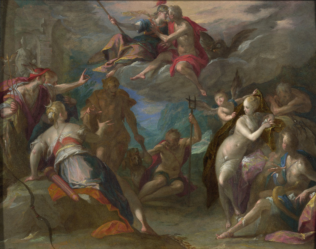 Detail of The Amazement of the Gods, 1590s by Hans von Aachen