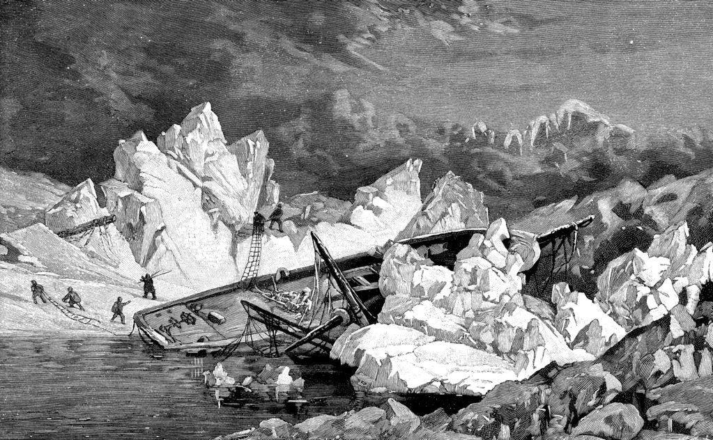 Detail of The wreck of the Hansa. Second German North Polar Expedition, 1870 by Anonymous