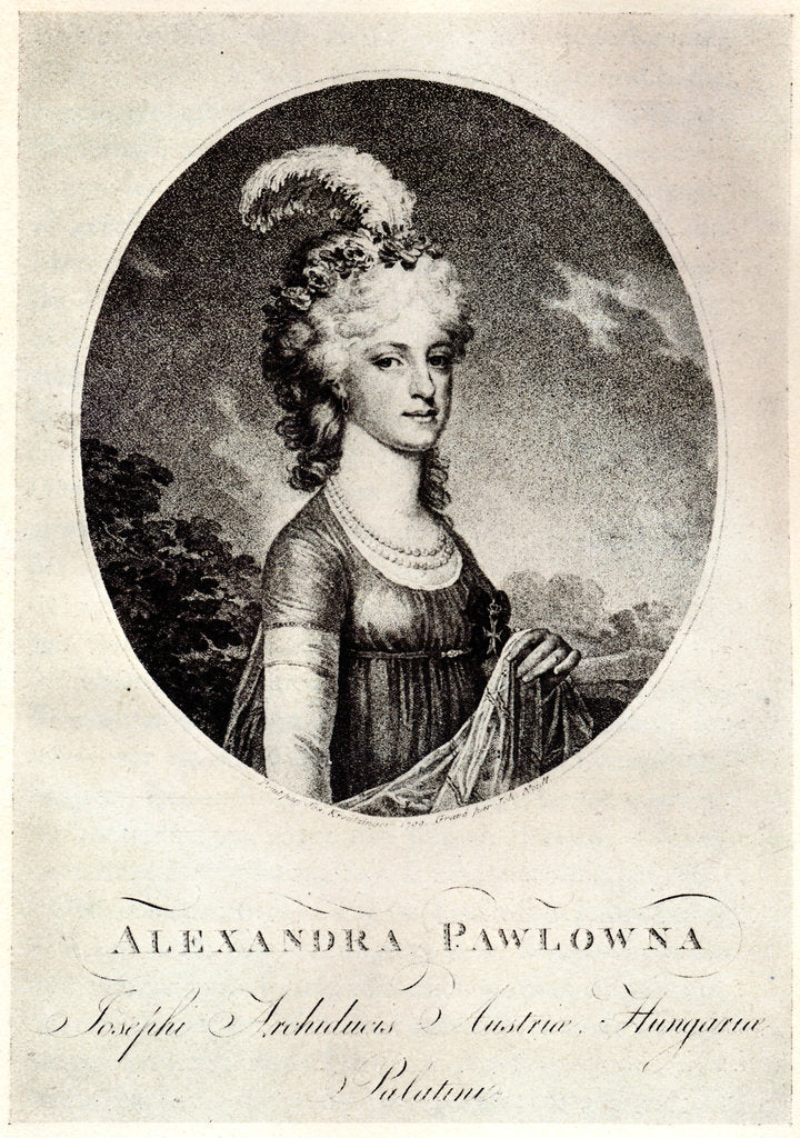 Detail of Portrait of Grand Duchess Alexandra Pavlovna, Early 19th cen by Anonymous