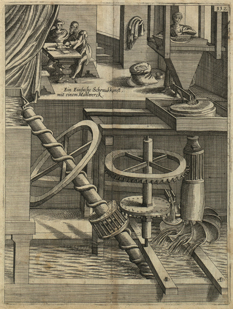 Detail of A Mill als Perpetuum mobile, 1629 by Anonymous