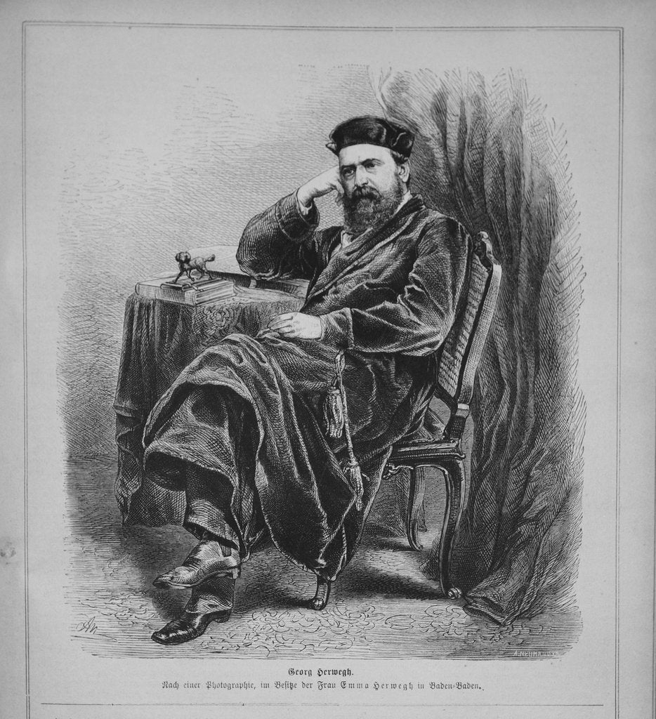 Detail of Georg Herwegh, 1870s by Anonymous