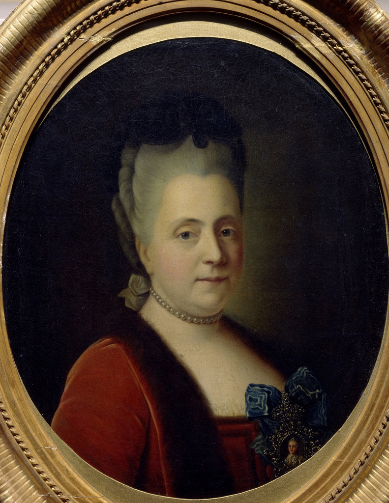 Detail of Portrait of the Lady-in-waiting Princess Daria Alexeyevna Golitsyna, 1772 by Heinrich Buchholz