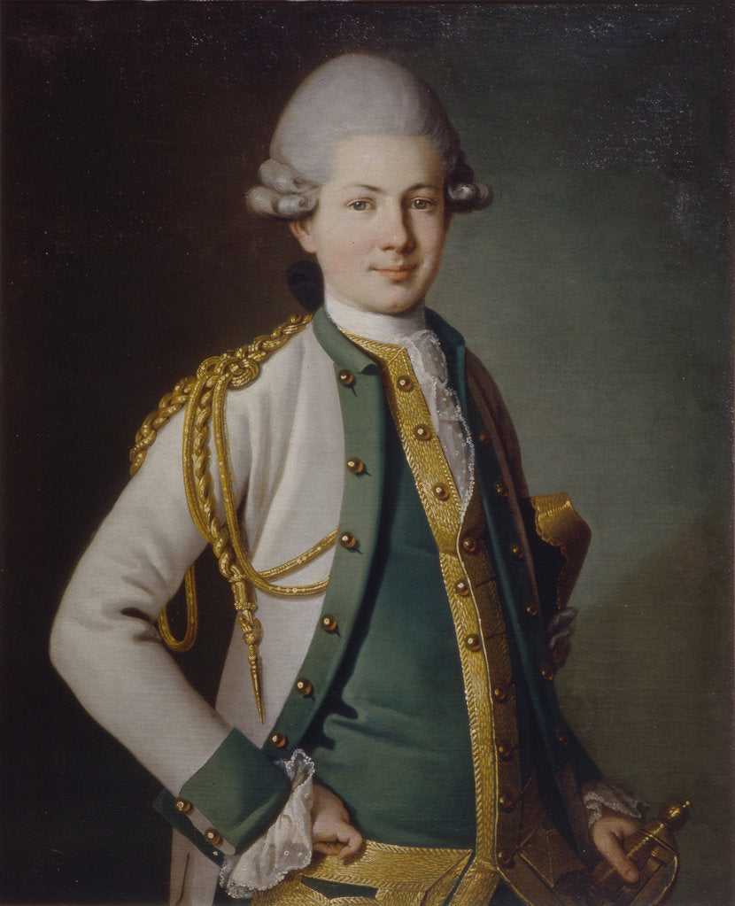 Detail of Portrait of Count Nikolay Semyonovich Mordvinov, 1771 by Carl Ludwig Johann Christineck