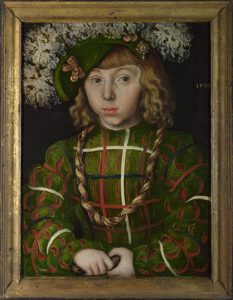 Detail of John Frederick I, Elector of Saxony, 1509 by Lucas Cranach the Elder