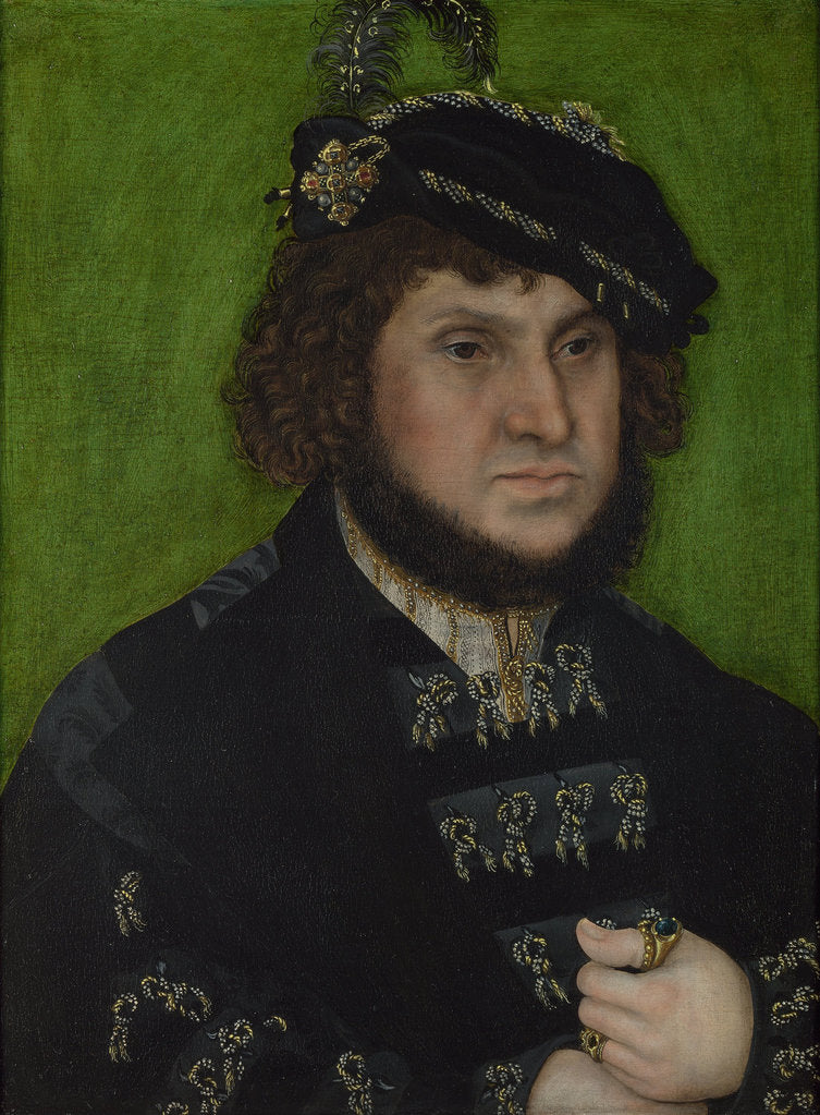 Detail of Portrait of John of Saxony, 1509 by Lucas Cranach the Elder