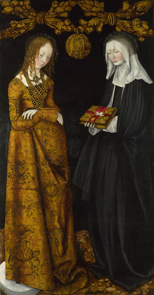 Detail of Saints Christina and Ottilia, 1506 by Lucas Cranach the Elder