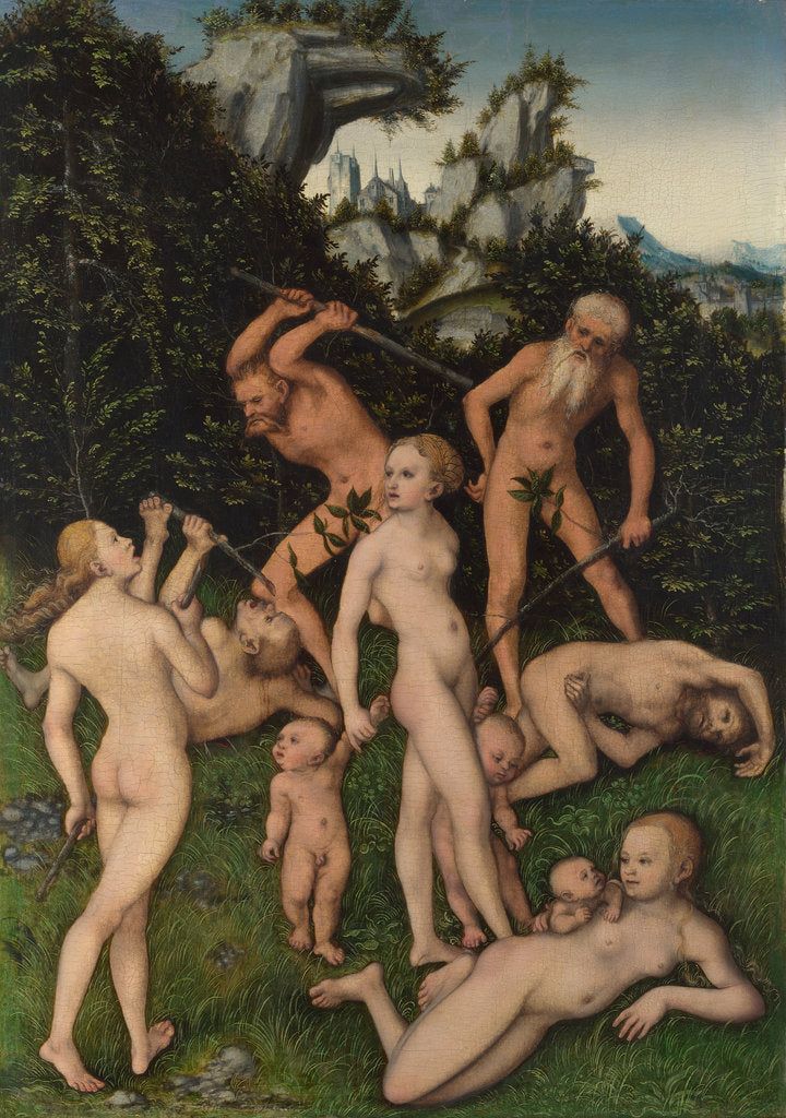 Detail of The Close of the Silver Age, ca 1530 by Lucas Cranach the Elder